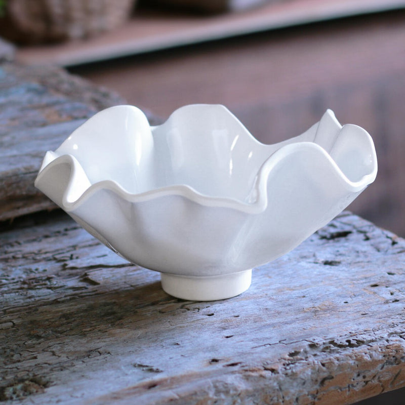 Vida White Melamine Small Bloom Bowl by Beatriz Ball