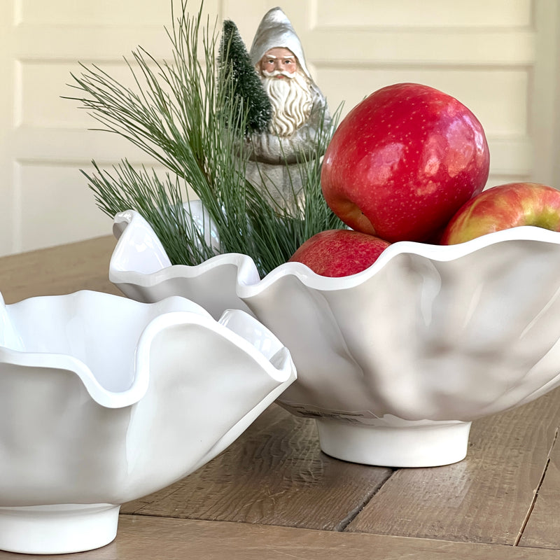 Vida White Melamine Small Bloom Bowl by Beatriz Ball