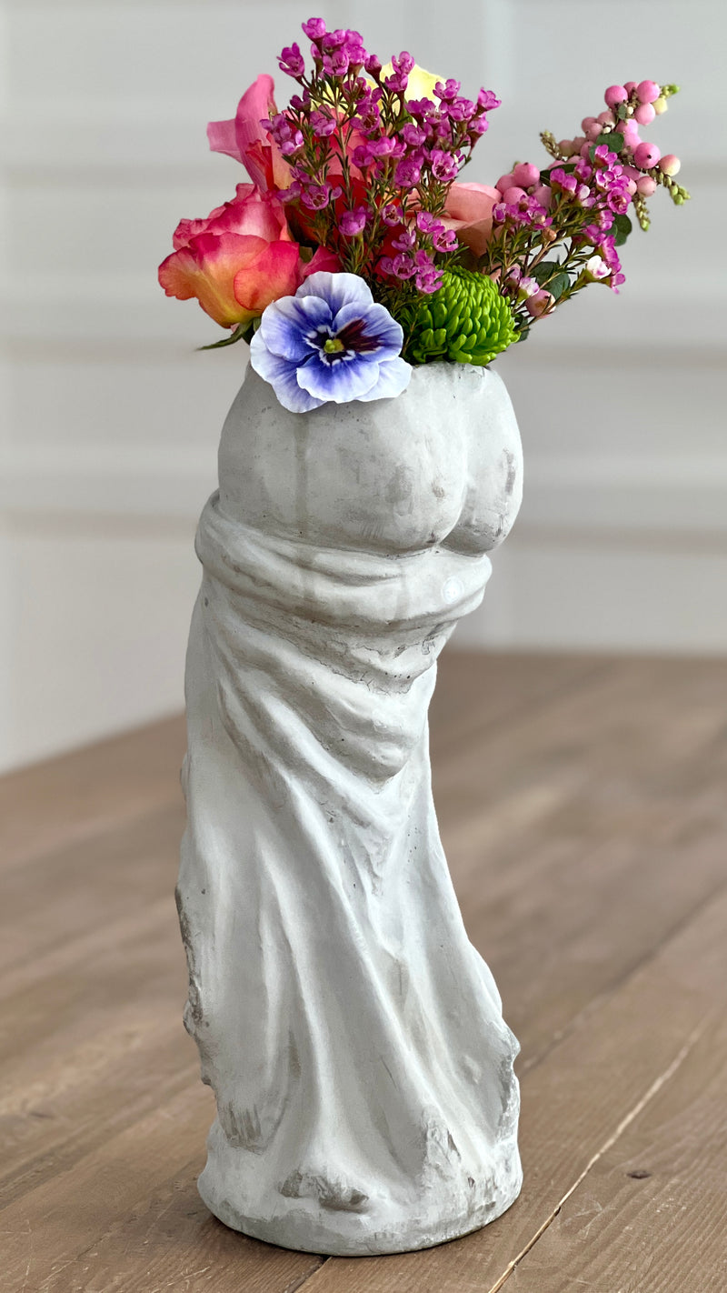 Statuesque Cement Figure Planter