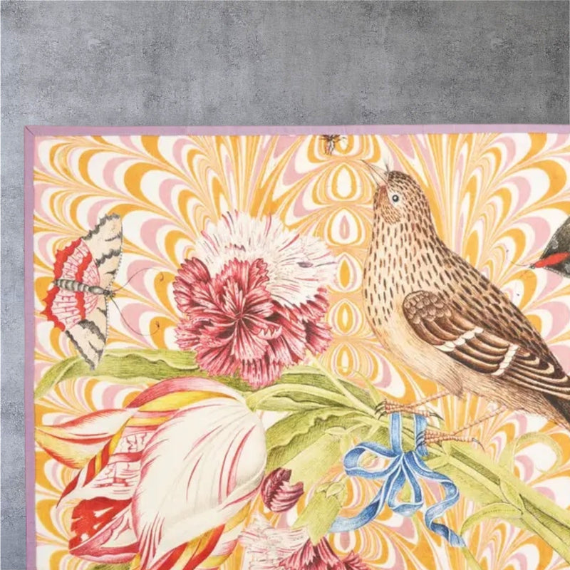 Bird Bouquet Tea Towel in Marigold by Thomas Paul