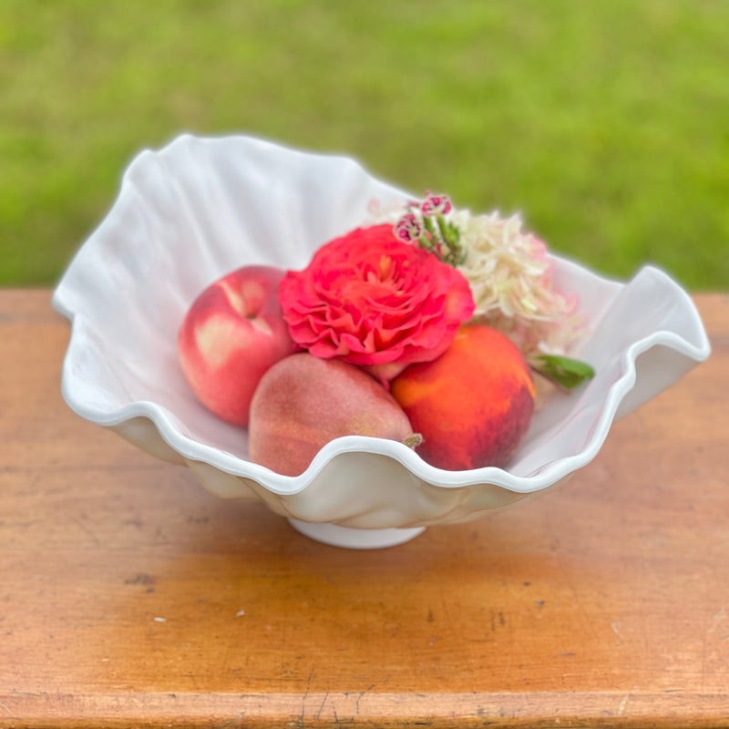 Vida Medium white melamine Bloom Bowl by Beatriz Ball.