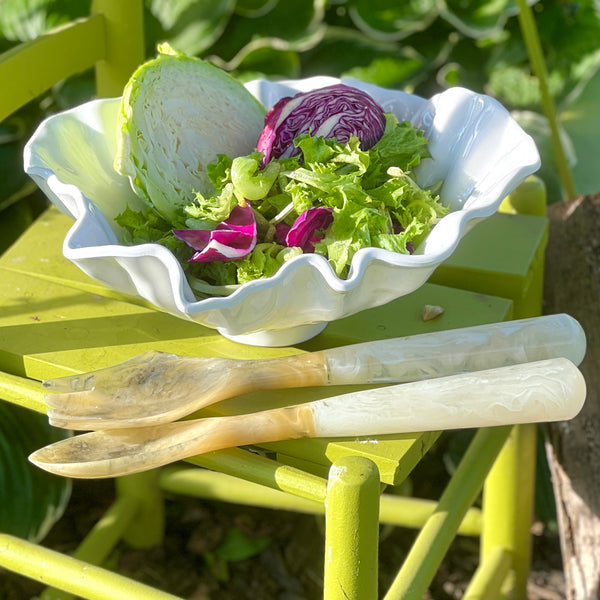 Last Set! Vida Resin Luxe Salad Servers Gift Boxed