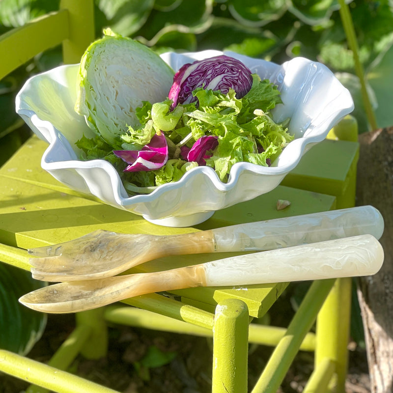 Vida Bloom White Melamine Medium Bloom Bowl By Beatriz Ball