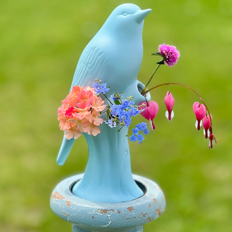 Porcelain Bluebird Vase