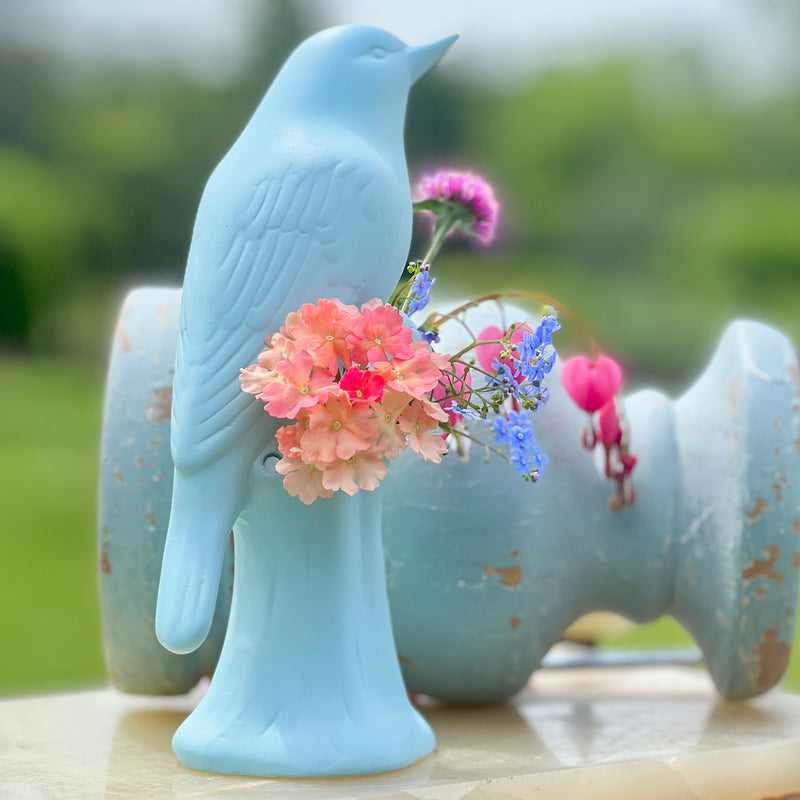 Porcelain Bluebird Vase