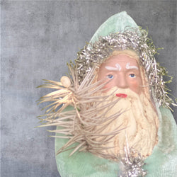 Standing Santa with Blue Velvet Coat