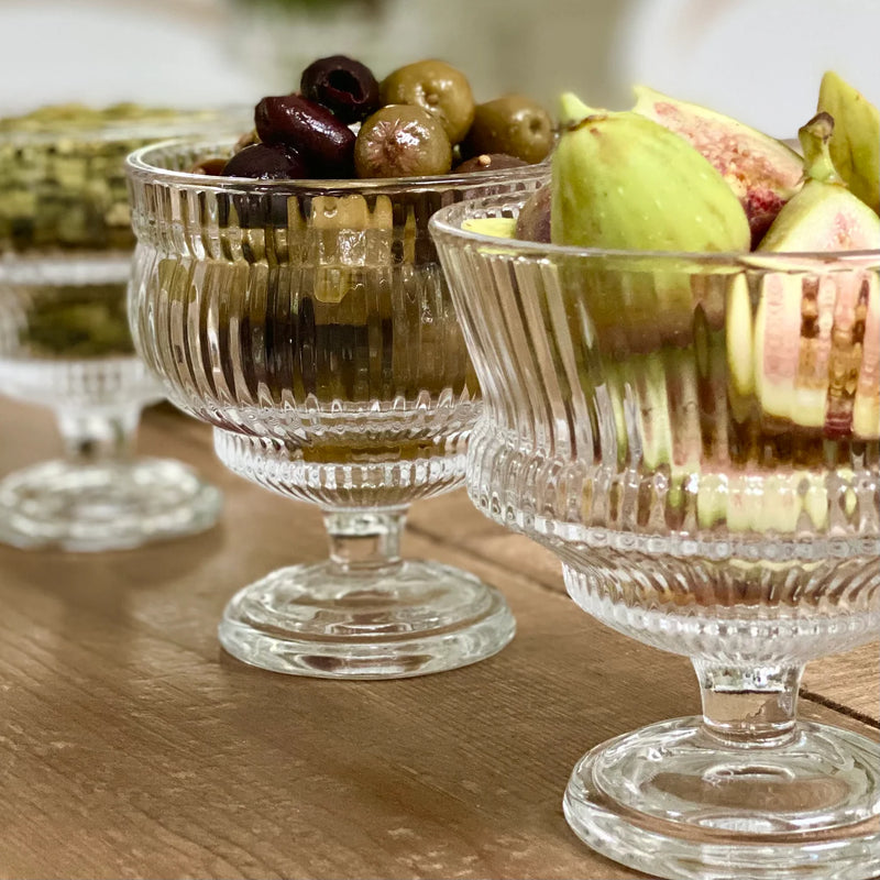 Pedestal Coupe Glass Bowls by Bomshbee, 3 styles