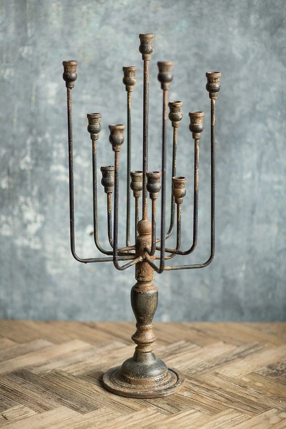 Grand Antique Bronze Candelabra