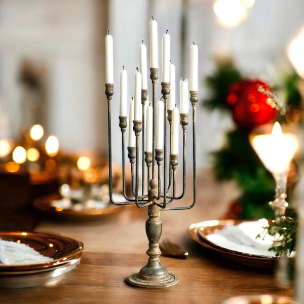 Grand Antique Bronze Candelabra