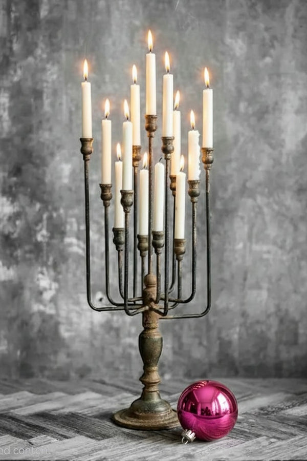 Grand Antique Bronze Candelabra