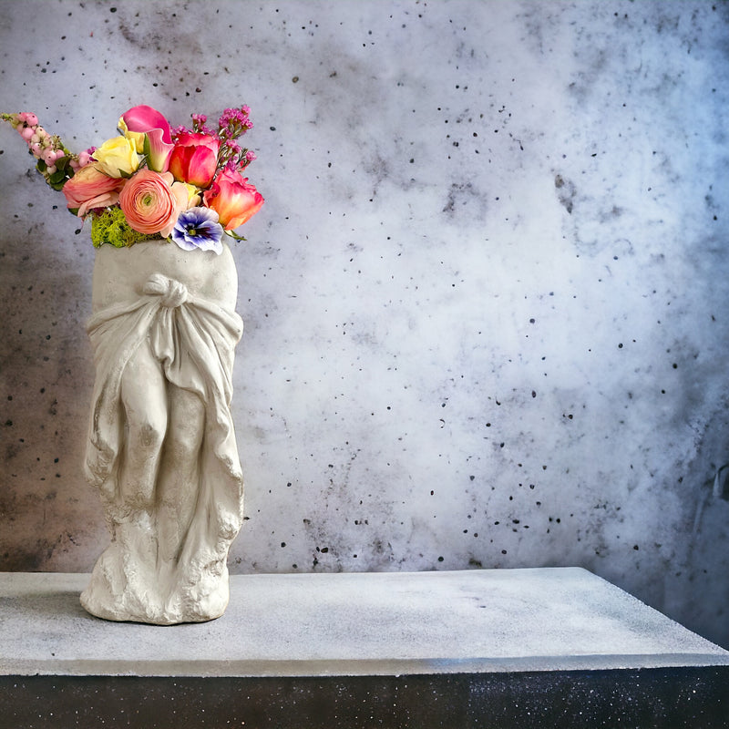 Statuesque Cement Figure Planter