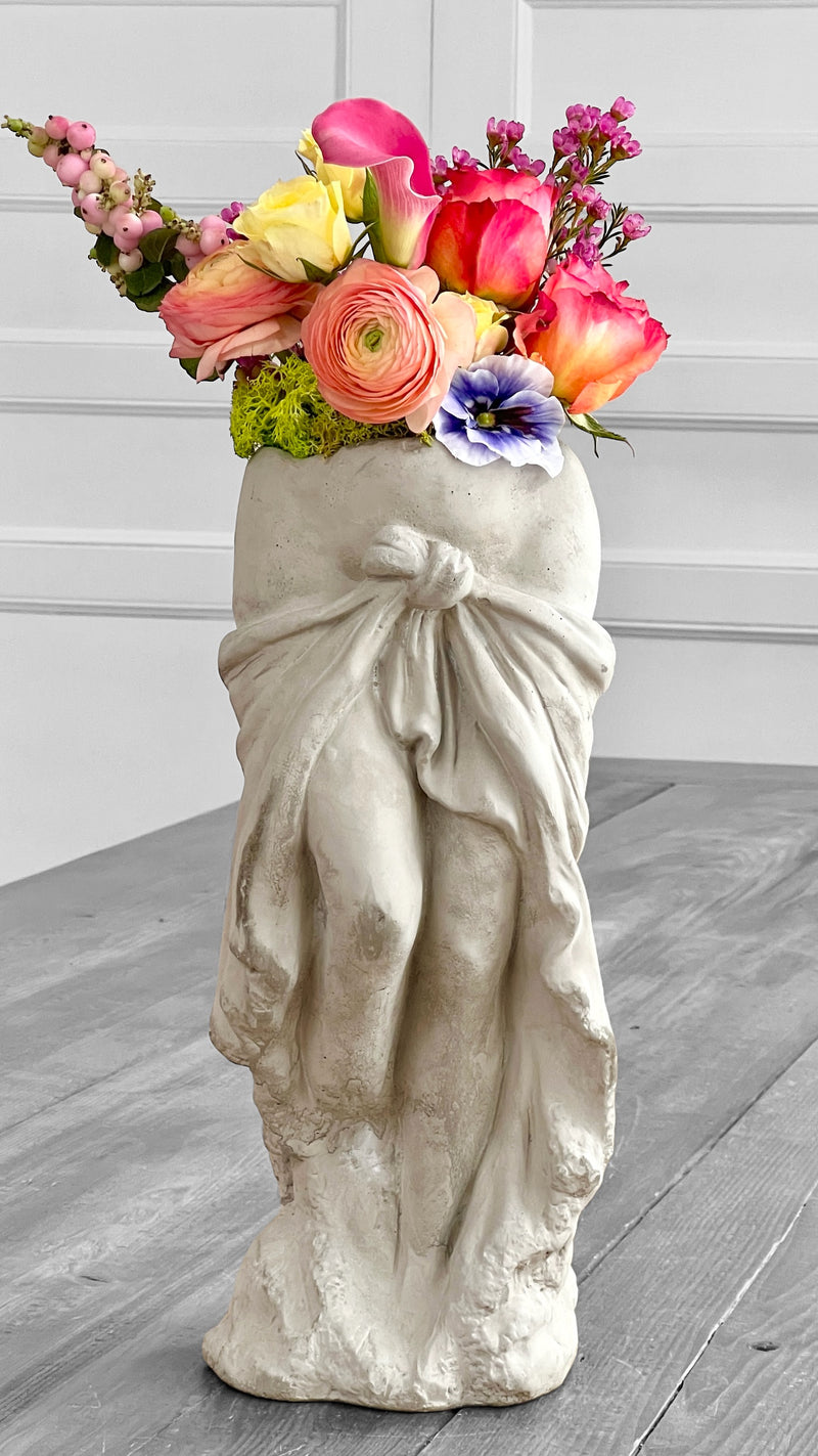 Statuesque Cement Figure Planter