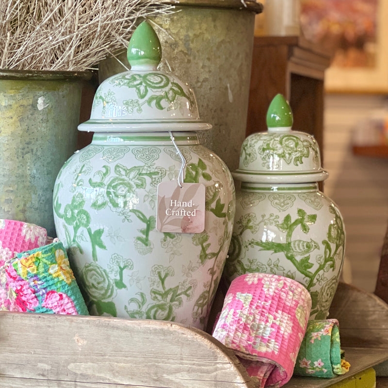 Elegant Ceramic Chinoiserie Temple Jar, in 2 sizes – Schuyler Pond