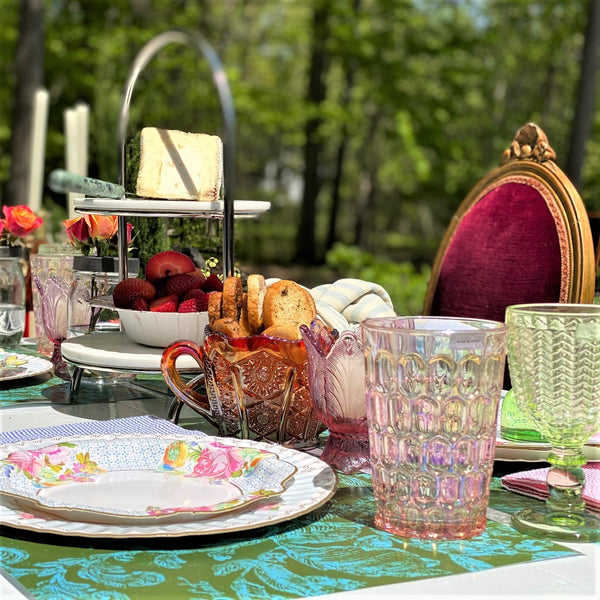 Iridescent Pink Tumbler Glasses set of 8