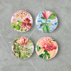 colorful floral melamine coaters small plates by thomas Paul