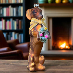 Handsome Glass Doxie Ornament by Cody Foster