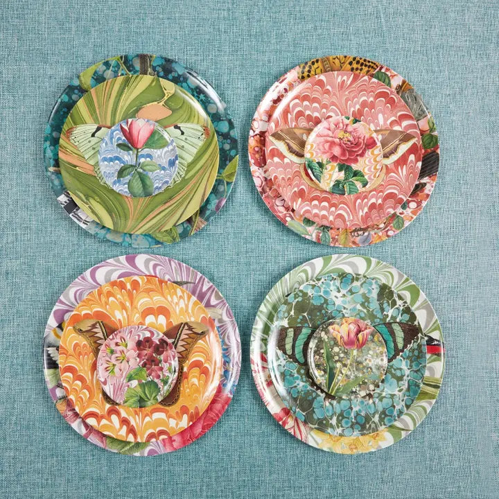 Flora and Fauna Petit Plates Coasters set  of 4