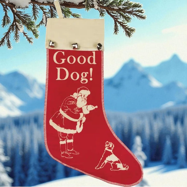 Vintage Inspired Good Dog Stocking