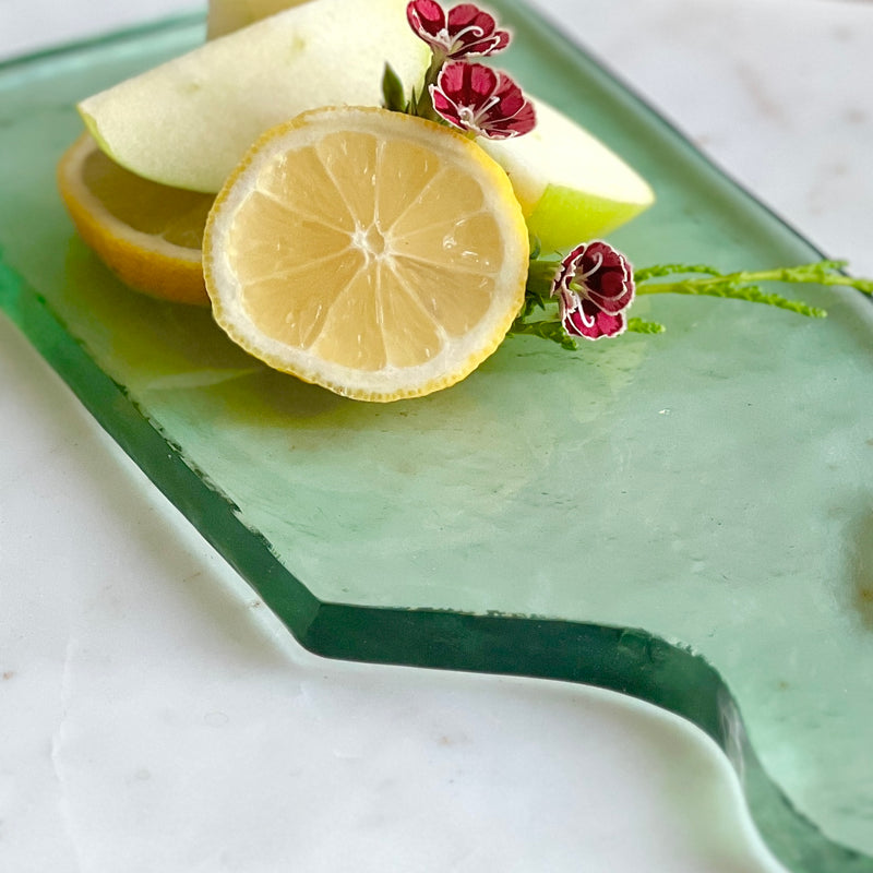 Garden Green Recycled Glass Serving Boards, 2 sizes