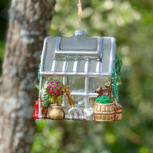 Glass Greenhouse Ornament
