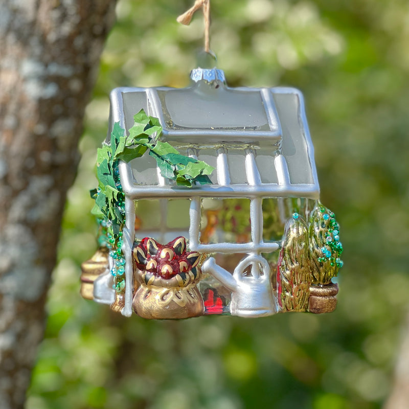 Glass Greenhouse Ornament