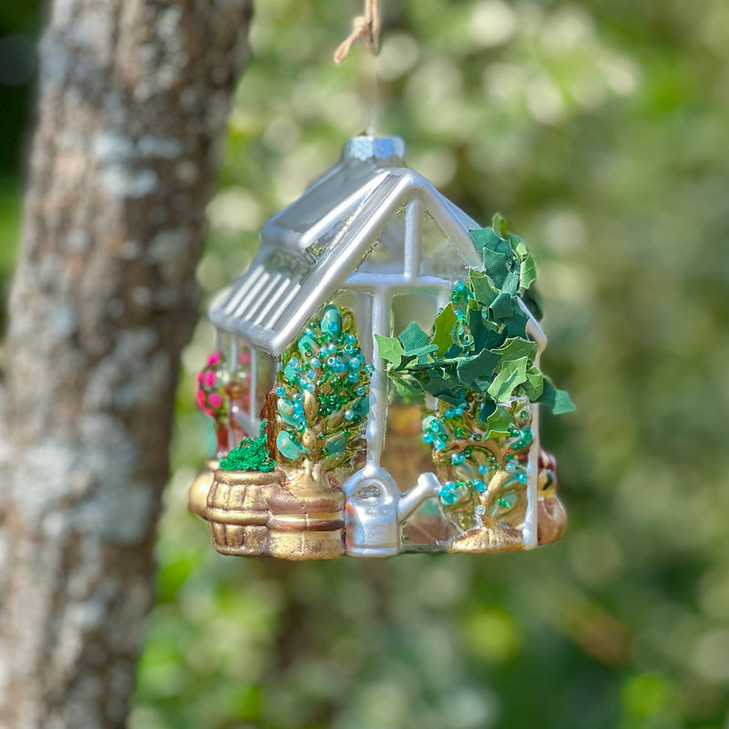 Glass Greenhouse Ornament