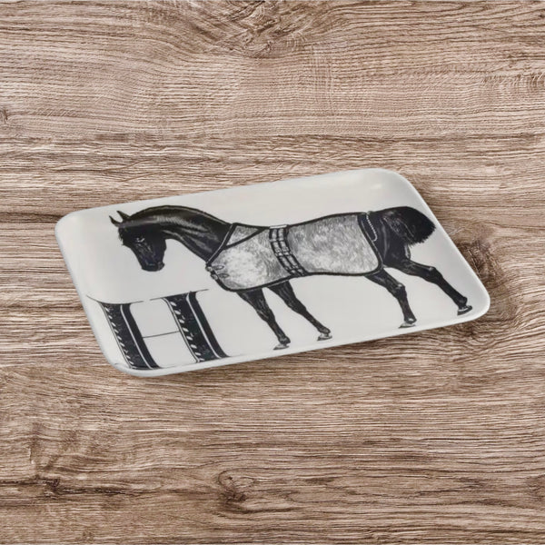 Vintage Inspired Melamine Horse Tray