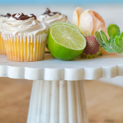 Sculptural Marble Cake Pedestal