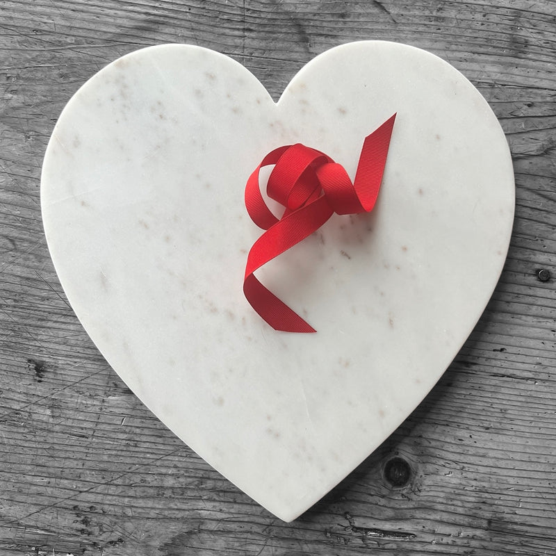 NEW! Marble Heart Serving Board