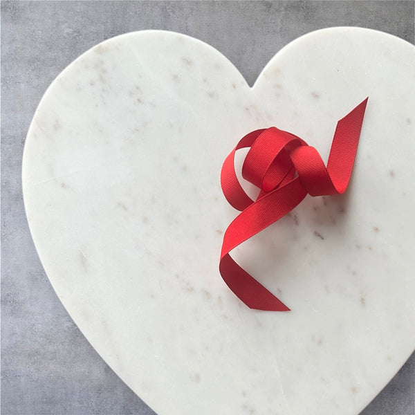 Marble Heart Serving Board