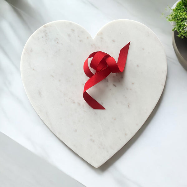 Marble Heart Serving Board