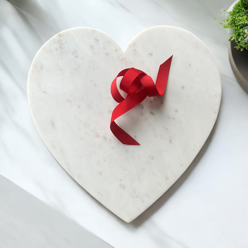 NEW! Marble Heart Serving Board