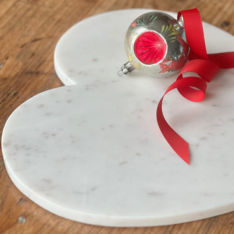 NEW! Marble Heart Serving Board