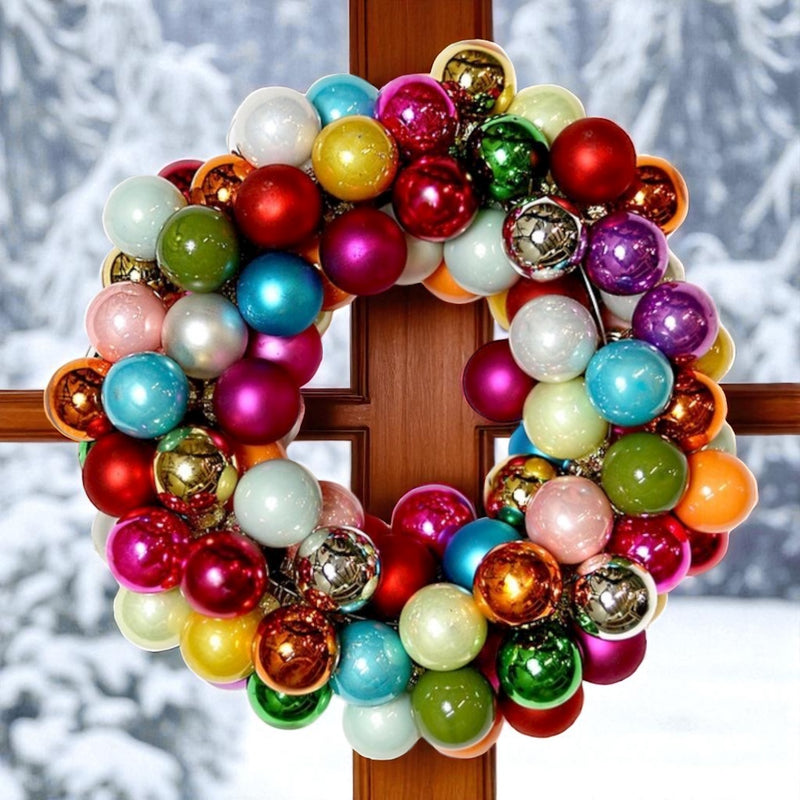 Spectacular Merry and Bright Glass Ball Wreath by Cody Foster