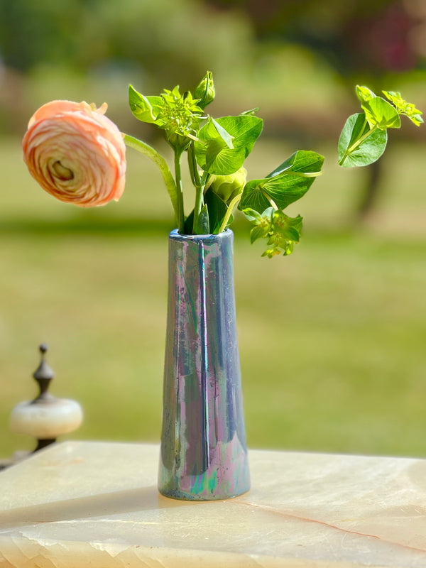 Opalescent Glazed Ceramic Galaxy Vases, Assorted