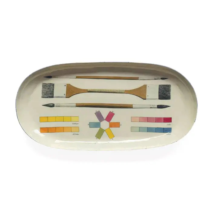 Colorful Artist Enamel Trays, Assorted