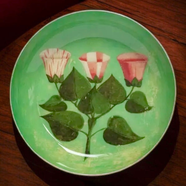 Festival of Flowers Enamel Trays, Round and Oval