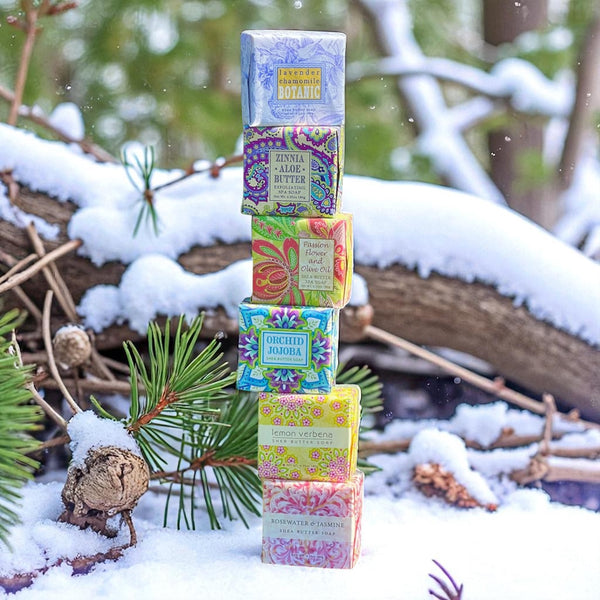 Botanical Soaps in Pretty Papers set of 6