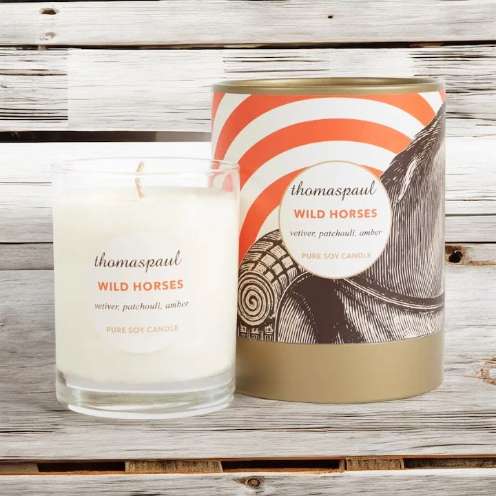 Wild Horses Vetiver and Vanilla Pure Soy Candle by Kobo