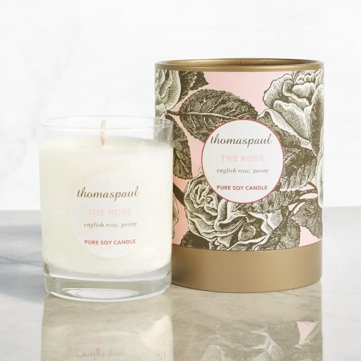 English Rose and Peony Pure Soy Candle by Kobo