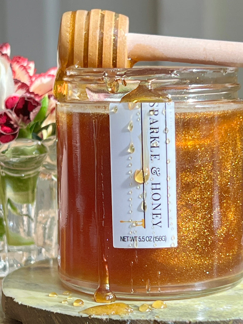 shimmering sparkle honey from the Enchanted Hive with honey wand
