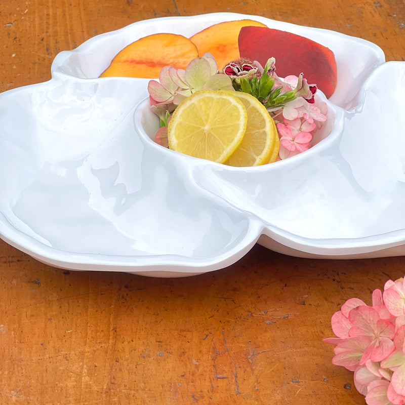 Vida Havana Luminous White Melamine Triple Dip by Beatriz Ball